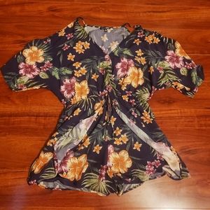 Black Floral Romper